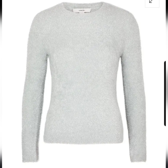 New Vince. Tinsel-Weave Brushed-Knit Jumper - Grey Medium - Picture 2 of 9